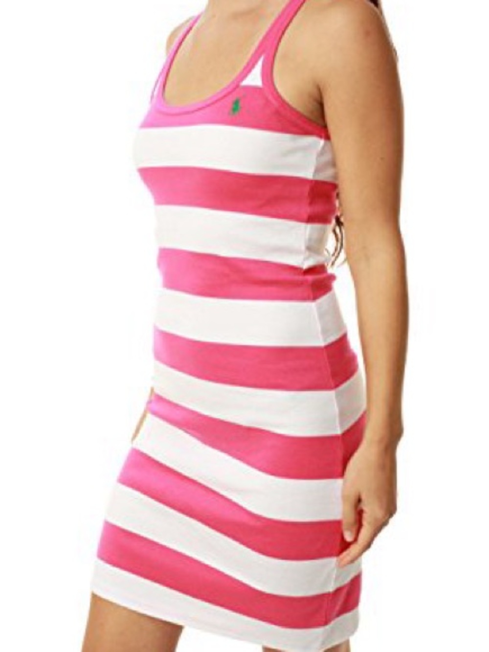 Ralph Lauren Sport Pink & White Striped Tank Dress